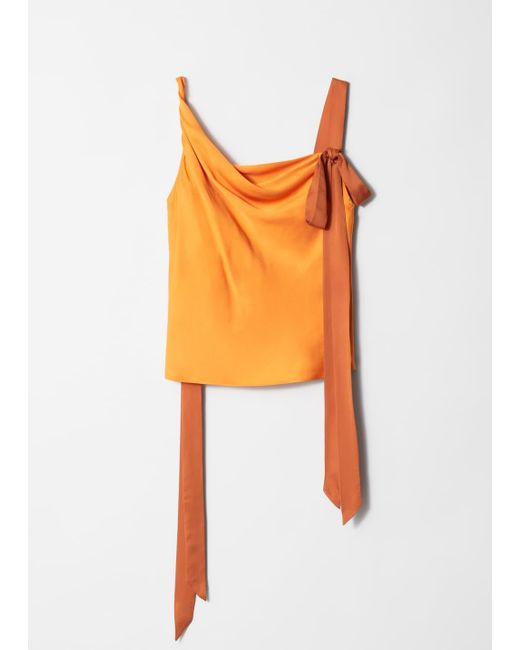 & Other Stories Orange Ribbon Camisole Top