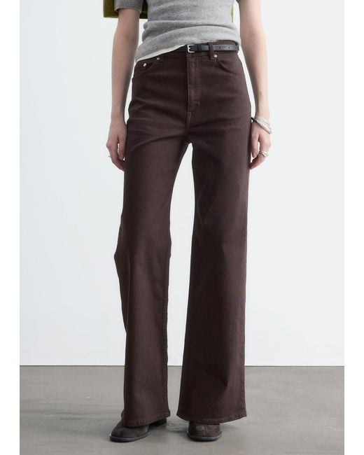 & Other Stories White Wide-Leg Jeans