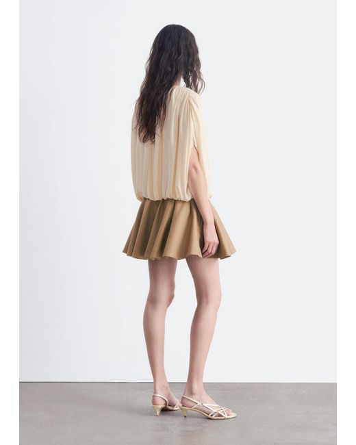 & Other Stories Natural Draped Jersey Top