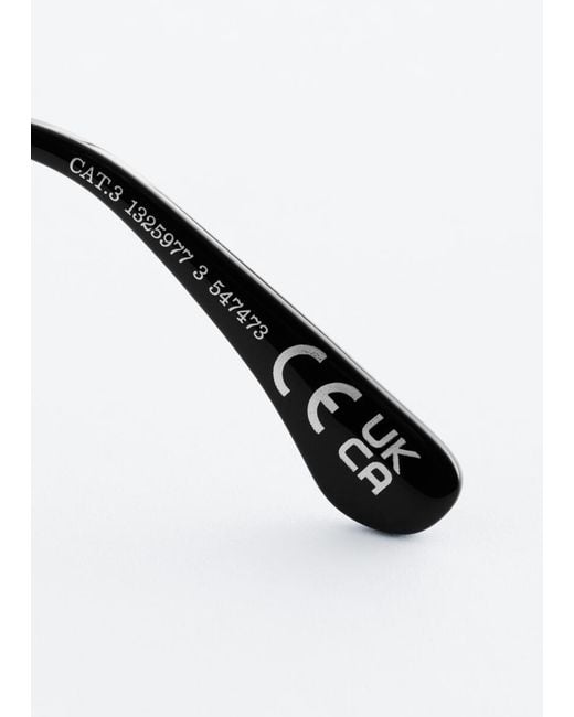 & Other Stories Brown Round Wire-Frame Sunglasses