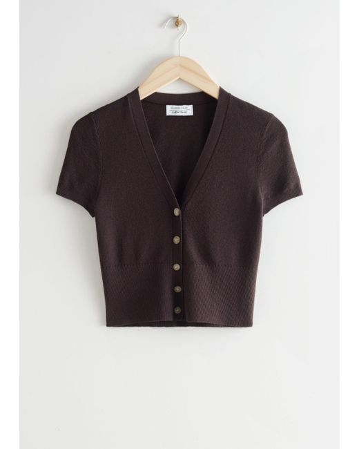 Fitted Short Sleeve Cardigan 