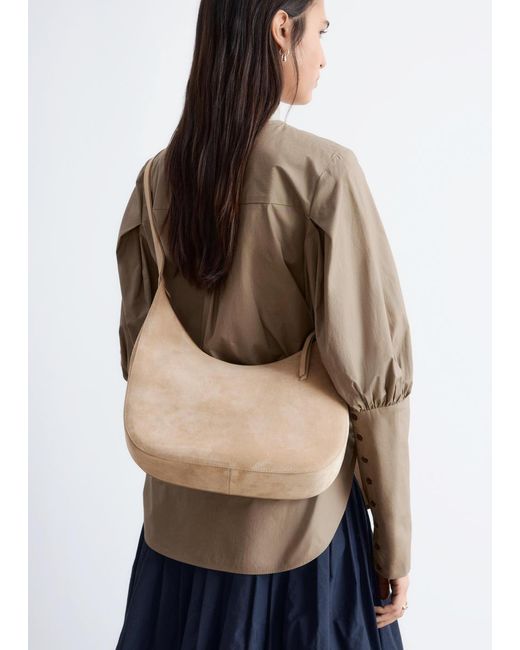 & Other Stories Natural Crescent Crossbody Bag