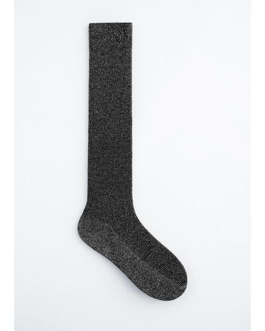 & Other Stories Black Knee-High Glitter Socks