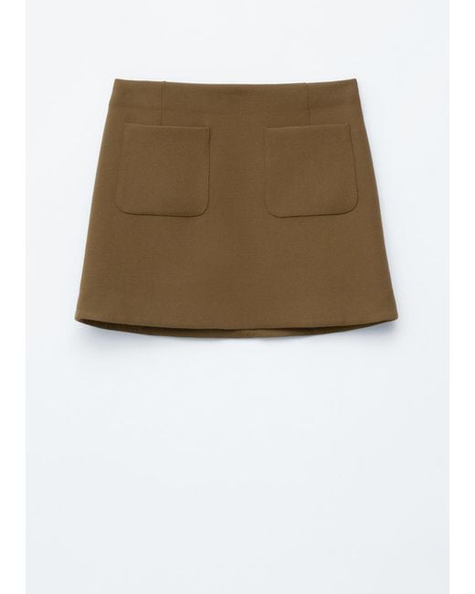 & Other Stories Blue A-Line Mini Skirt