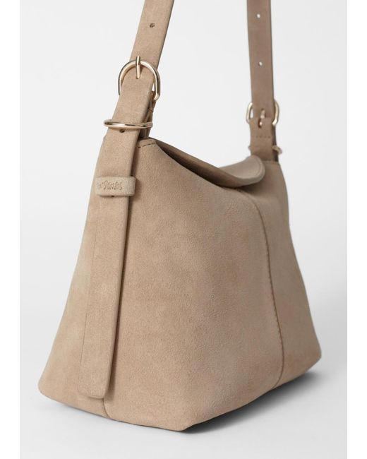 & Other Stories White Small Suede Bag