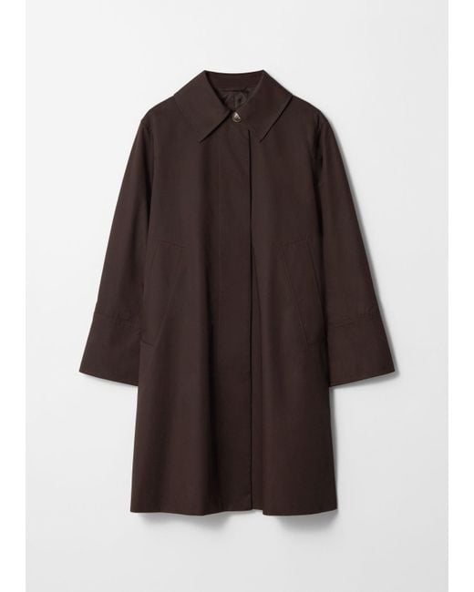& Other Stories Brown Collared Car Coat
