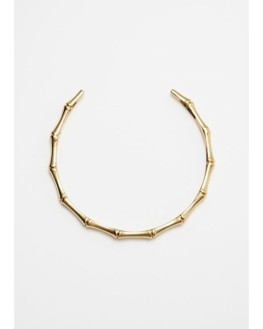 & Other Stories White Bamboo-Look Choker Necklace