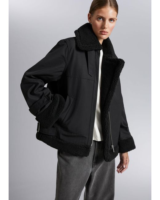 Designer aviator clearance jacket