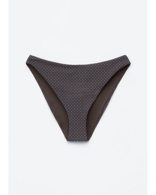 & Other Stories Brown High-Waist Bikini Briefs