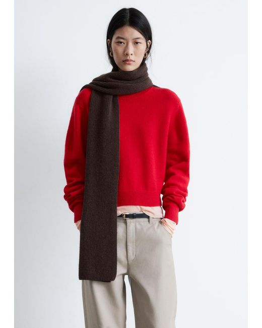 & Other Stories Red Knitted Jumper