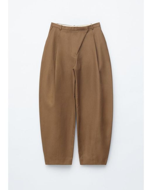 & Other Stories Green Barrel-Leg Trousers