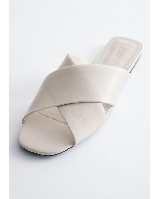 & Other Stories Gray Crossover Sandals