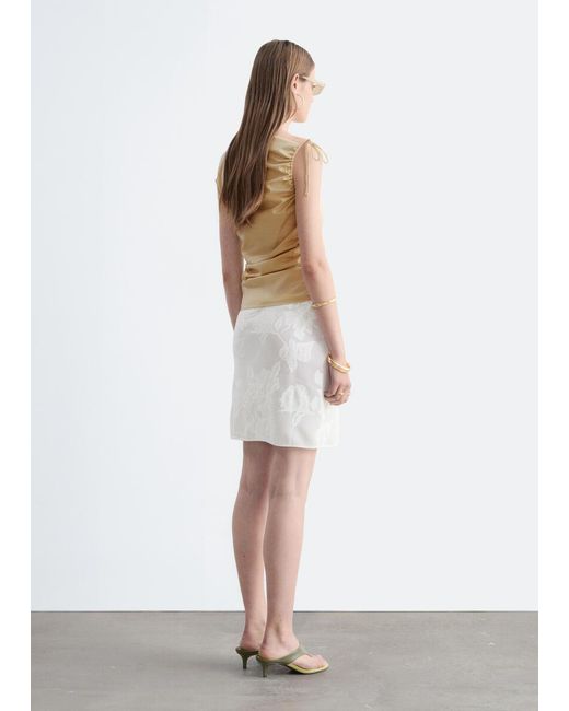 & Other Stories White Cotton One-Shoulder Top