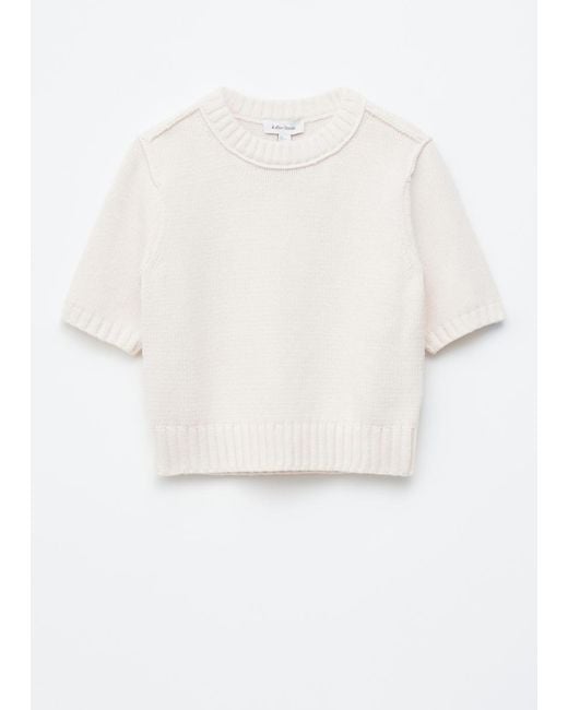 & Other Stories White Rib-Knit T-Shirt
