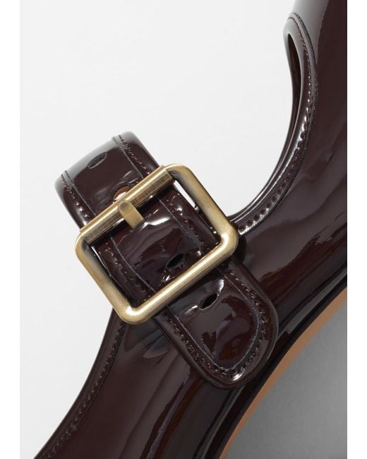 & Other Stories White Mary-Jane Leather Pumps