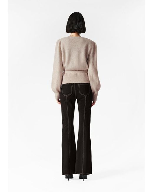 & Other Stories Natural Mohair-Blend Knitted Wrap Cardigan