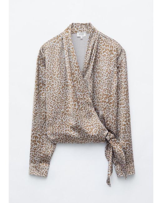 & Other Stories Gray Wrap Blouse