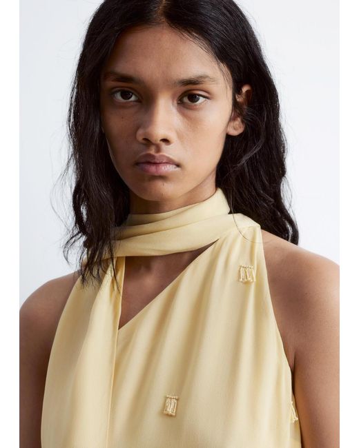& Other Stories Natural One-Shoulder Mini Dress