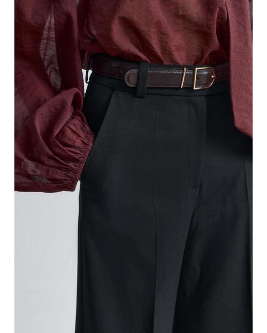 & Other Stories Black Wide Trousers