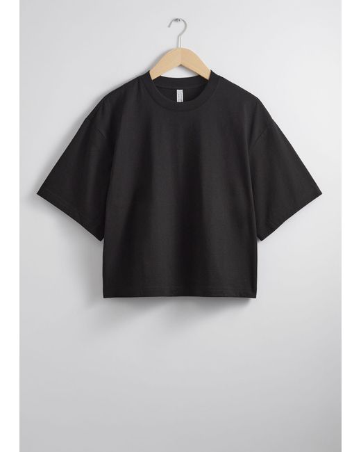 & Other Stories Black Boxy T-shirt