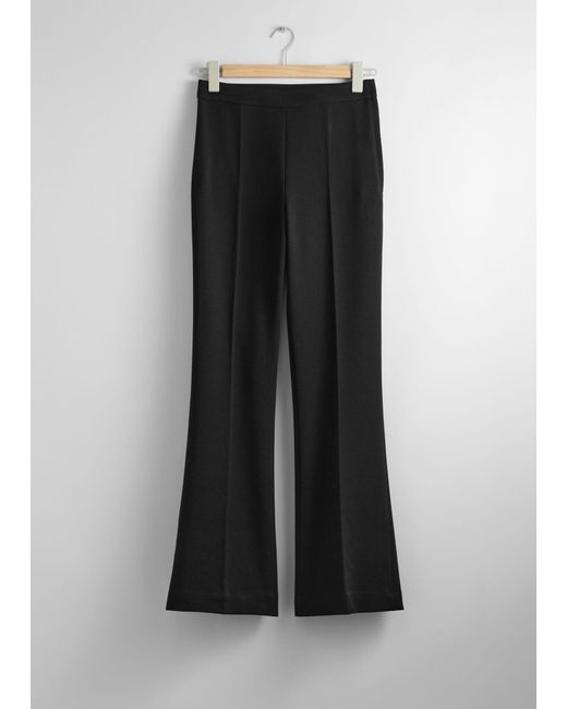 & Other Stories Black Flared Trousers