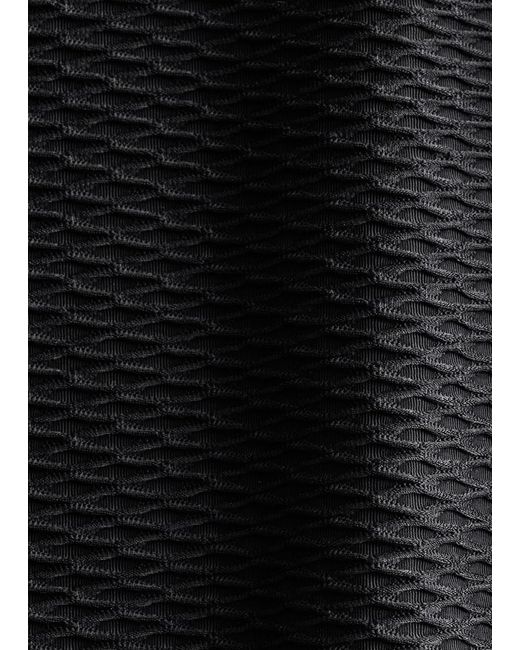 & Other Stories Black Textured Swimsuit