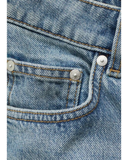 & Other Stories Red Low-Waist Denim Mini Shorts