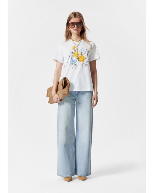 & Other Stories White Cotton T-Shirt