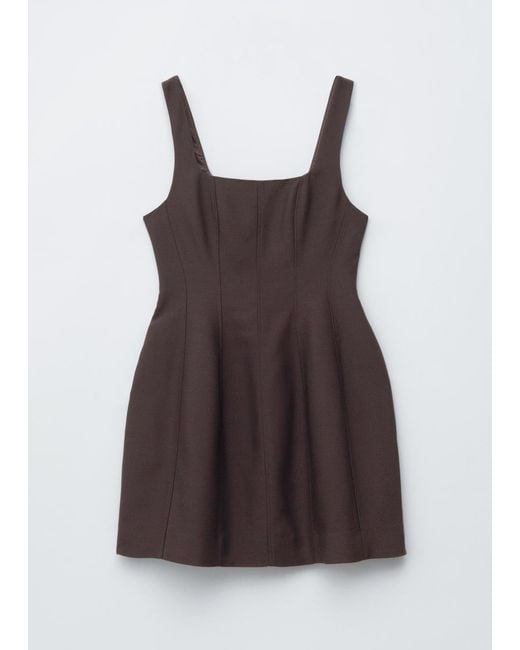 & Other Stories Brown Corset Mini Dress