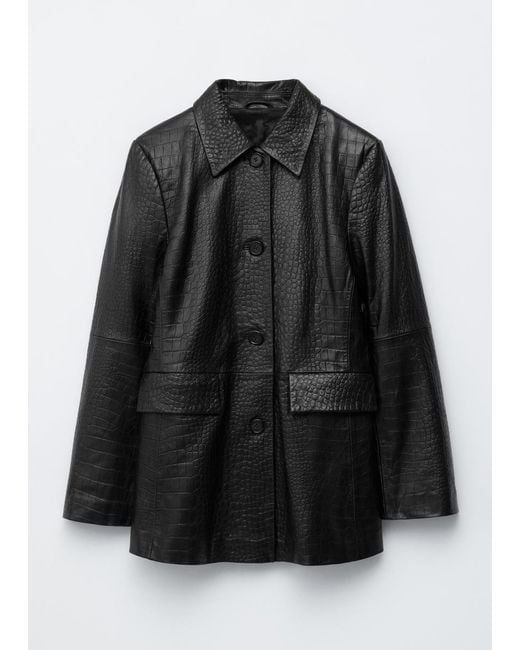 & Other Stories Black Leather Jacket