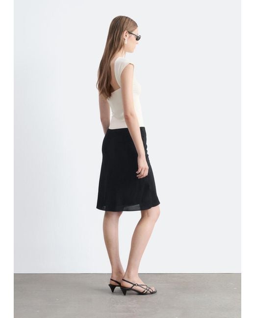 & Other Stories White Fitted Open-Back T-Shirt