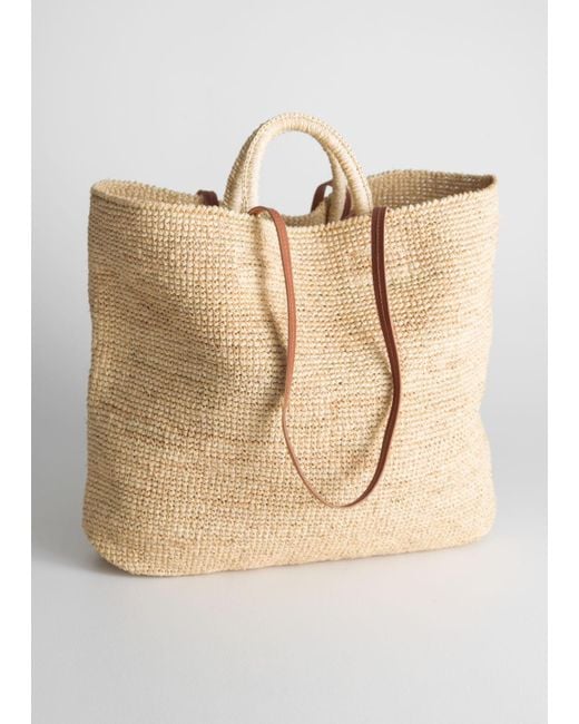 & Other Stories Natural Woven Straw Bag