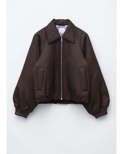 & Other Stories White Collared Bomber Jacket