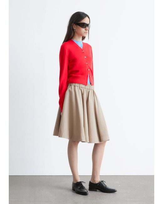 & Other Stories Flared Knee-Length Skirt