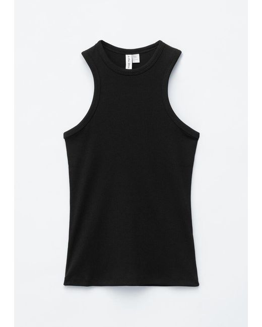 & Other Stories Black Ribbed Tank Top