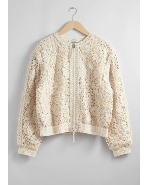 & Other Stories Natural Boxy Braided Jacket