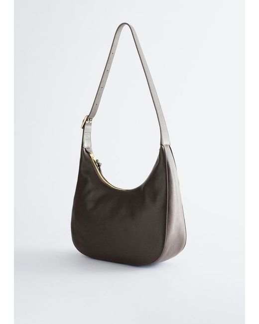 & Other Stories White Crescent Crossbody Bag