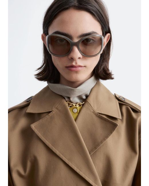 & Other Stories White Belted Trench Coat