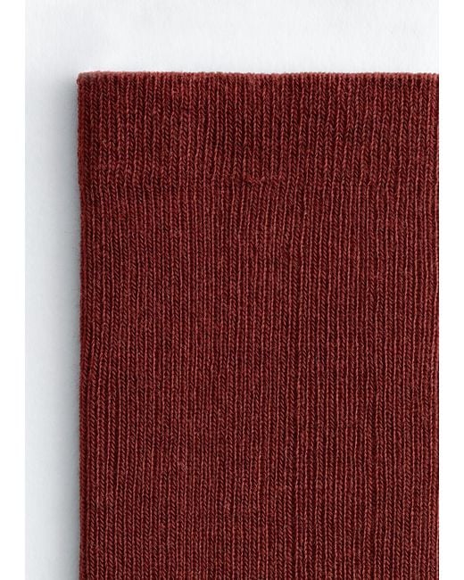 & Other Stories Red Wool-Blend Socks