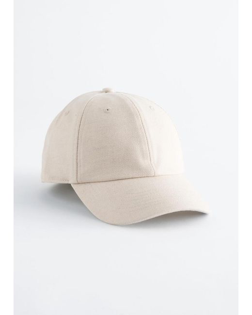& Other Stories White Cotton-Linen Baseball Cap