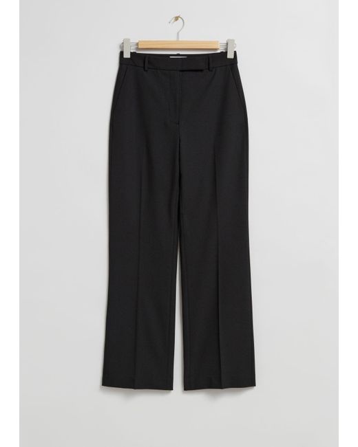 & Other Stories Black Tailored Trousers