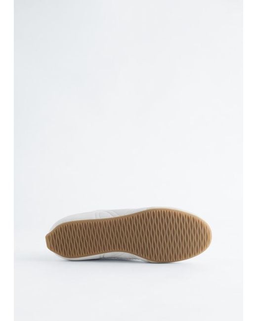 & Other Stories White Suede Trainers