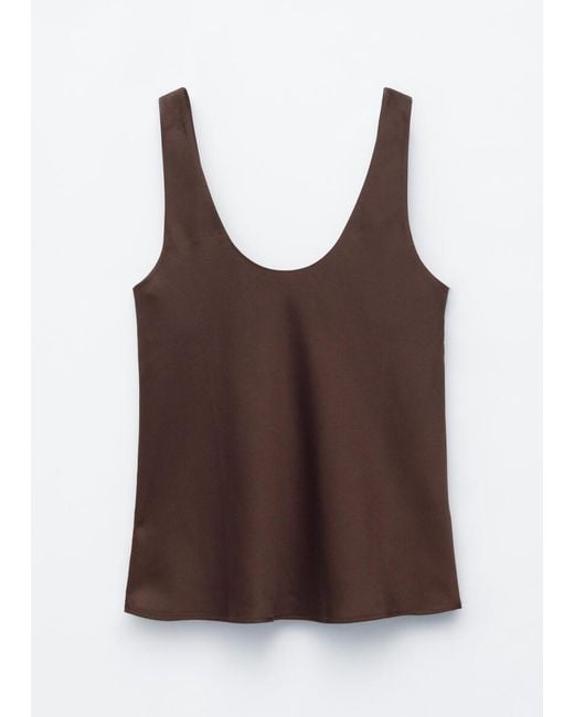 & Other Stories Brown Scoop Neck Tank Top