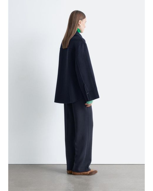 & Other Stories Blue Tapered Wool Jacket