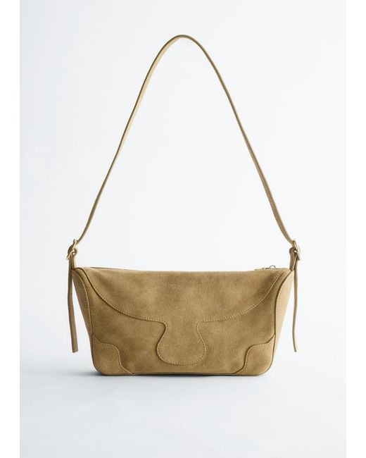 & Other Stories Gray Rectangular Shoulder Bag