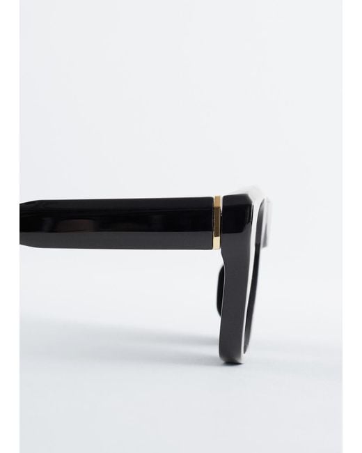 & Other Stories Black Square-Frame Sunglasses