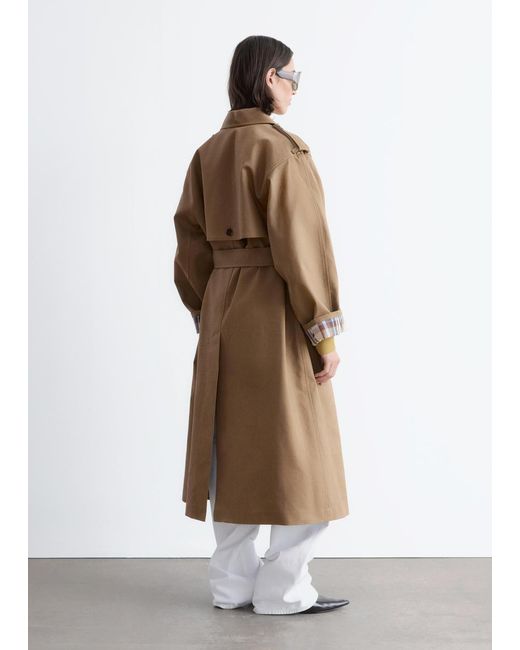 & Other Stories White Belted Trench Coat