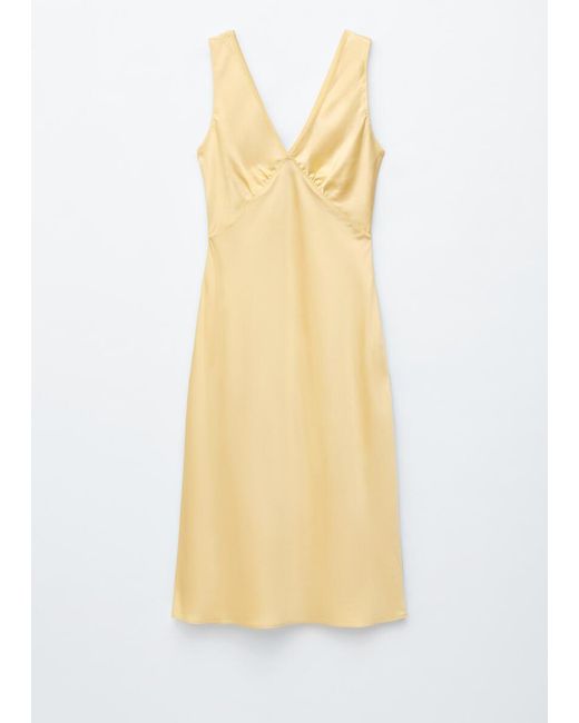 & Other Stories Multicolor V-Neck Slip Midi Dress