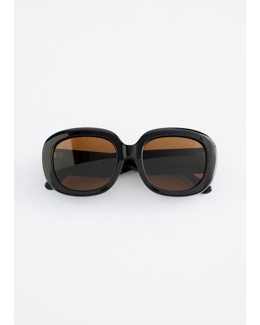 & Other Stories Black Oversized Sunglasses