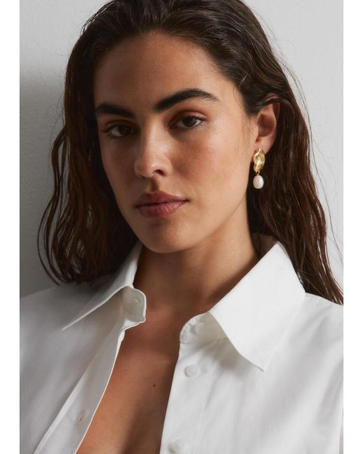 & Other Stories Multicolor Freshwater Pearl Pendant Earrings